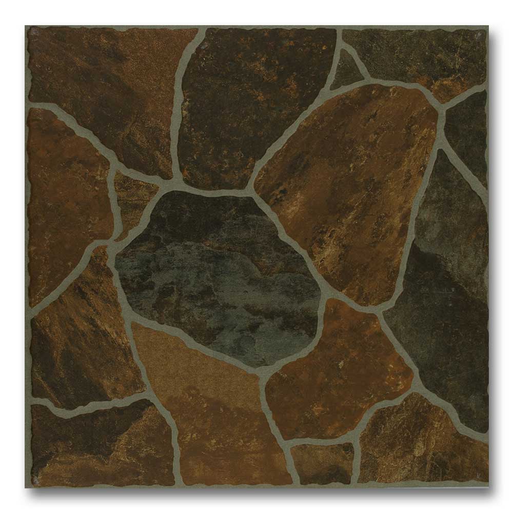 20x20 Terrace Brown Grip Stone Look Ceramic Tile