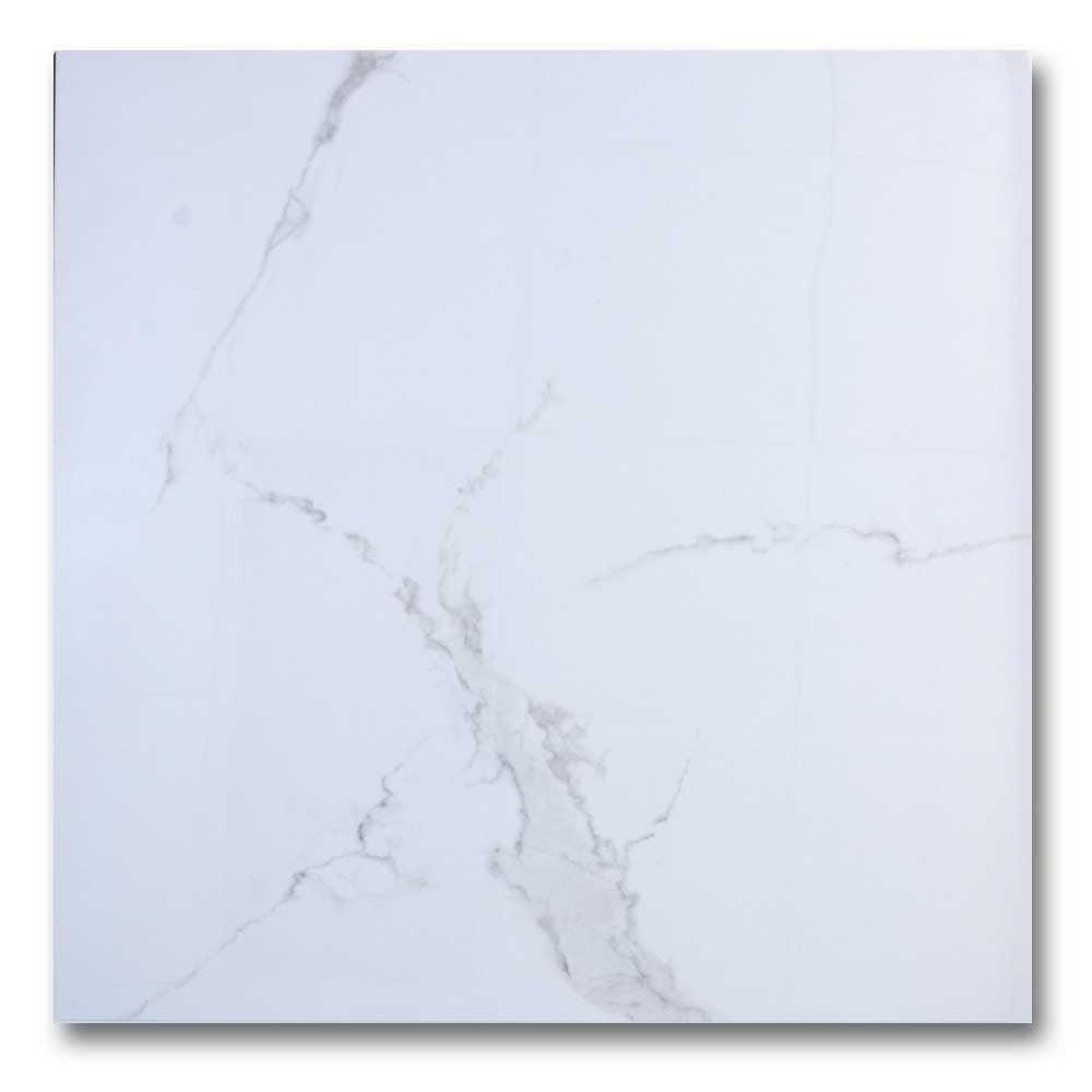 24x24 Bianco River Full Lap Marble Look Porcelain Tile