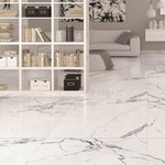 24x24 Bravira Carrara Marble Look Polished Porcelain Tile 24x24 Bravira Carrara Marble Look Polished Porcelain Tile - American Tile Depot