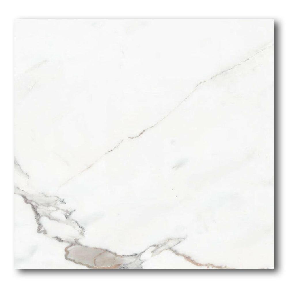 24x24 Calacatta Fynora Polished Marble Laminated Porcelain Tile 24x24 Calacatta Fynora Polished Marble Laminated Porcelain Tile - American Tile Depot
