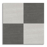 24x24 Checkerboard Tile - Biancoire Graphite & White Chiseled Grip & Matte Porcelain - American Tile Depot