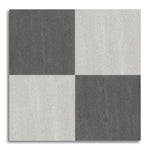24x24 Checkerboard Tile - Biancoire Graphite & White Chiseled Grip & Matte Porcelain - American Tile Depot