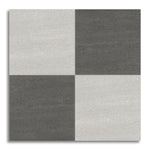 24x24 Checkerboard Tile - Biancoire Graphite & White Chiseled Grip & Matte Porcelain - American Tile Depot