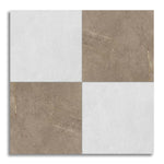 24x24 Checkerboard Tile - Trelora Noce & Argent Matte Limestone Look Porcelain - American Tile Depot