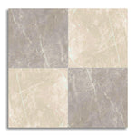 24x24 Checkerboard Tile - Virelia Grey & Cream Nat Matte Marble Look Porcelain - American Tile Depot