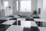24x24 Checkerboard Tile - Carrara White & Black Marquina Polished Marble 24x24 Checkerboard Tile - Carrara White & Black Marquina Polished Marble - American Tile Depot