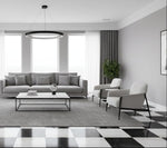 24x24 Checkerboard Tile - Solviera Black & White Glossy Marble Look Porcelain - American Tile Depot