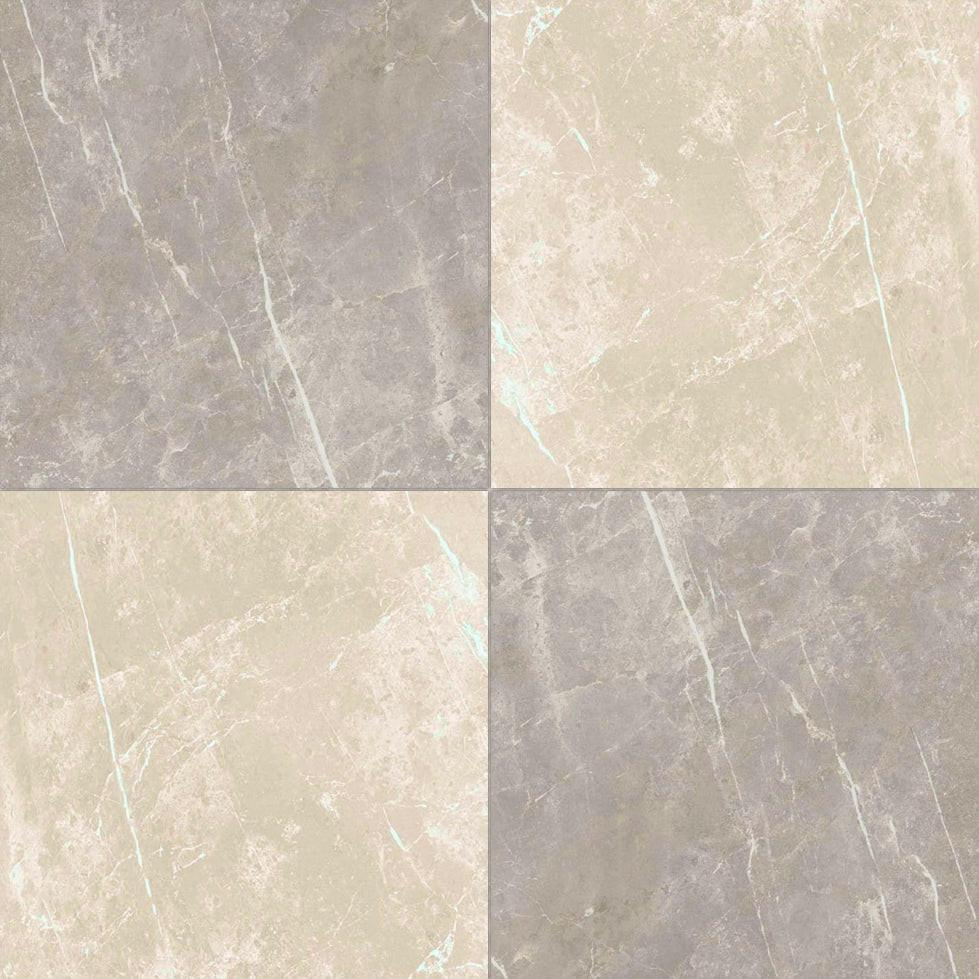 24x24 Checkerboard Tile - Virelia Grey & Cream Nat Matte Marble Look Porcelain 24x24 Checkerboard Tile - Virelia Grey & Cream Nat Matte Marble Look Porcelain - American Tile Depot