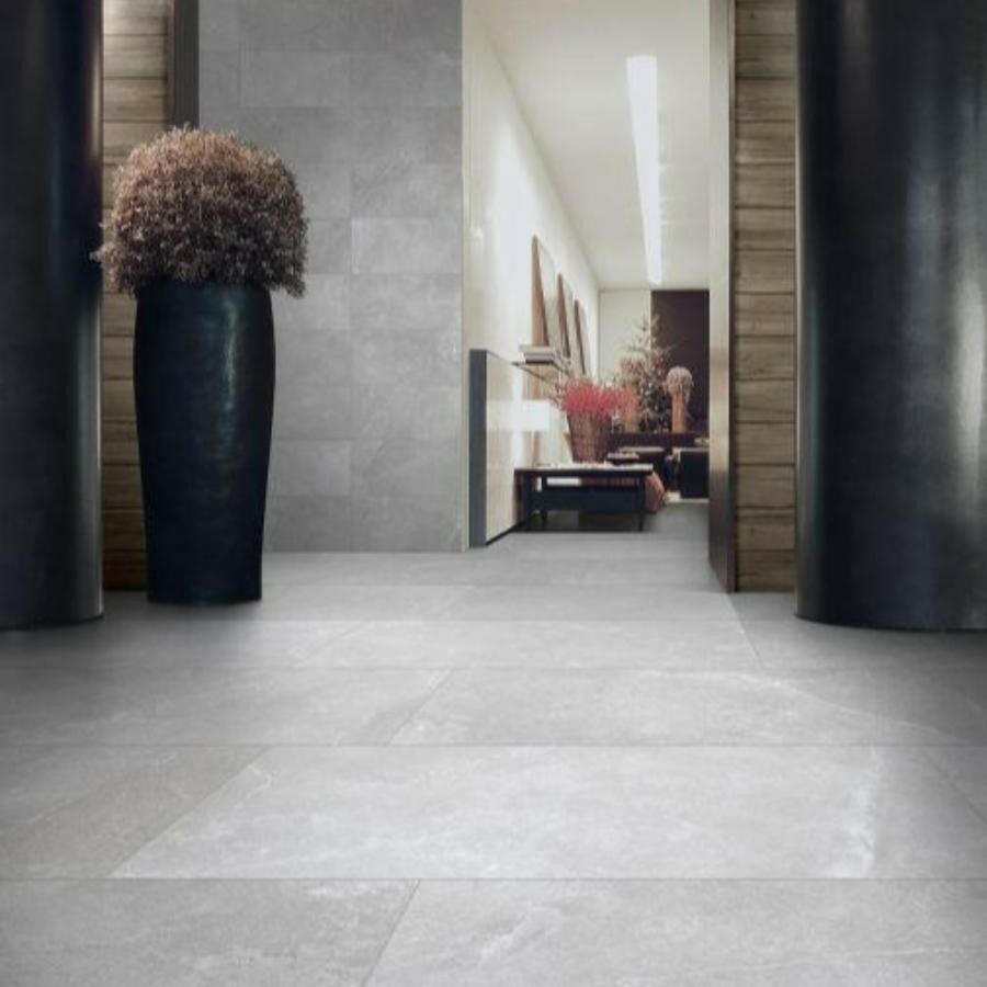 24x24 Chronara Grigio Nat Matte Limestone Look Porcelain Tile 24x24 Chronara Grigio Nat Matte Limestone Look Porcelain Tile - American Tile Depot