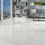 24x24 Decoria Calacatta Gold Polished Marble Look Porcelain Tile - American Tile Depot