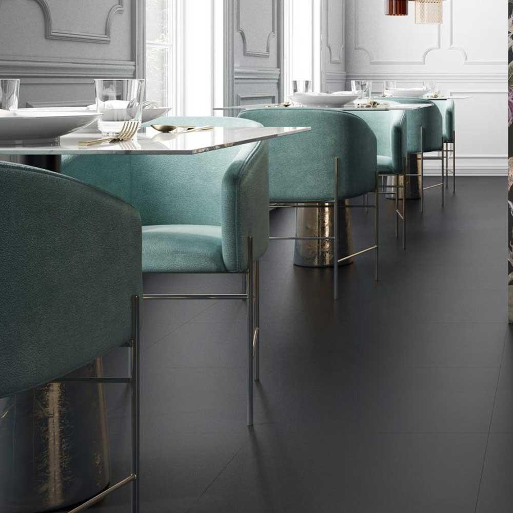 12x24 Essenza Nero Matte Solid Color Porcelain Tile 12x24 Essenza Nero Matte Solid Color Porcelain Tile - American Tile Depot