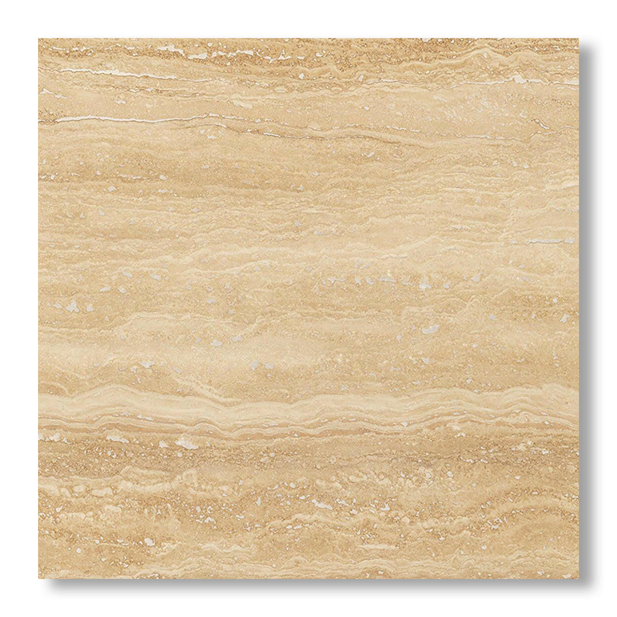 24x24 Ivory Travertine Vein Cut Filled & Polished Tile