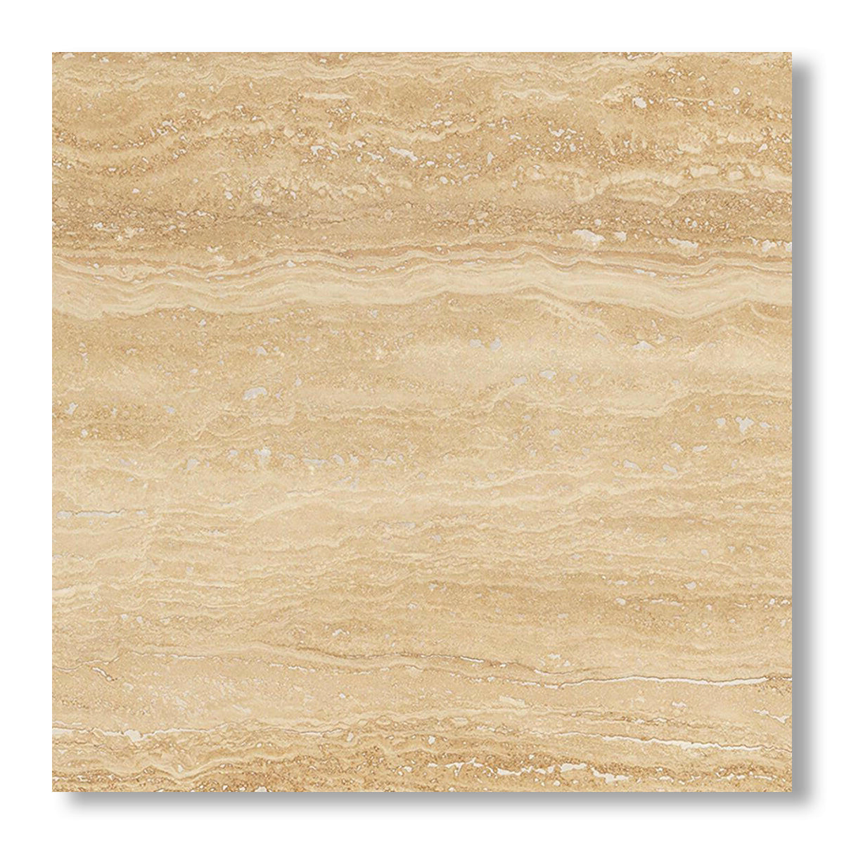 24x24 Ivory Travertine Vein Cut Filled & Honed Tile - American Tile Depot
