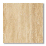 24x24 Ivory Travertine Vein Cut Filled & Polished Tile - American Tile Depot