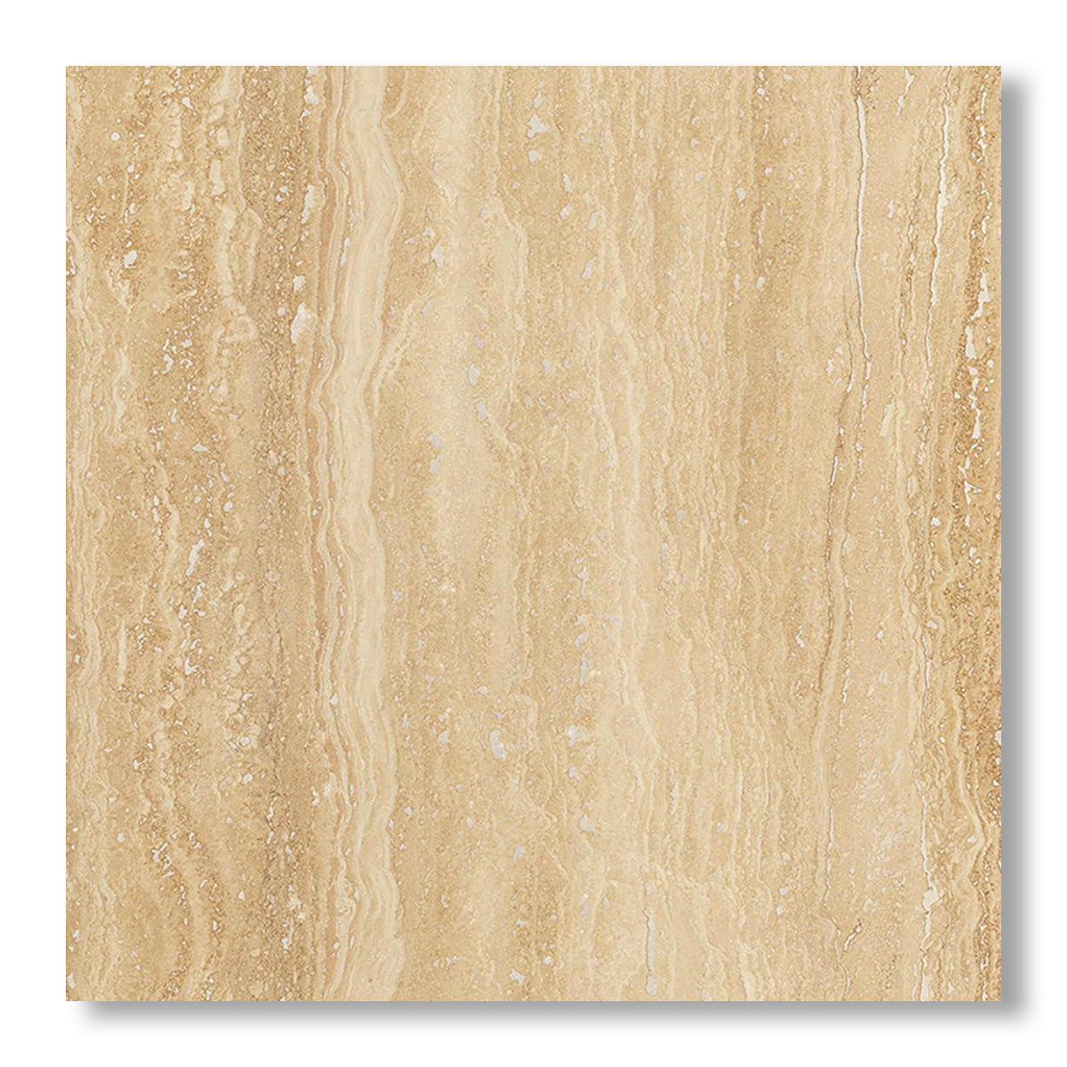 24x24 Ivory Travertine Vein Cut Filled & Polished Tile - American Tile Depot