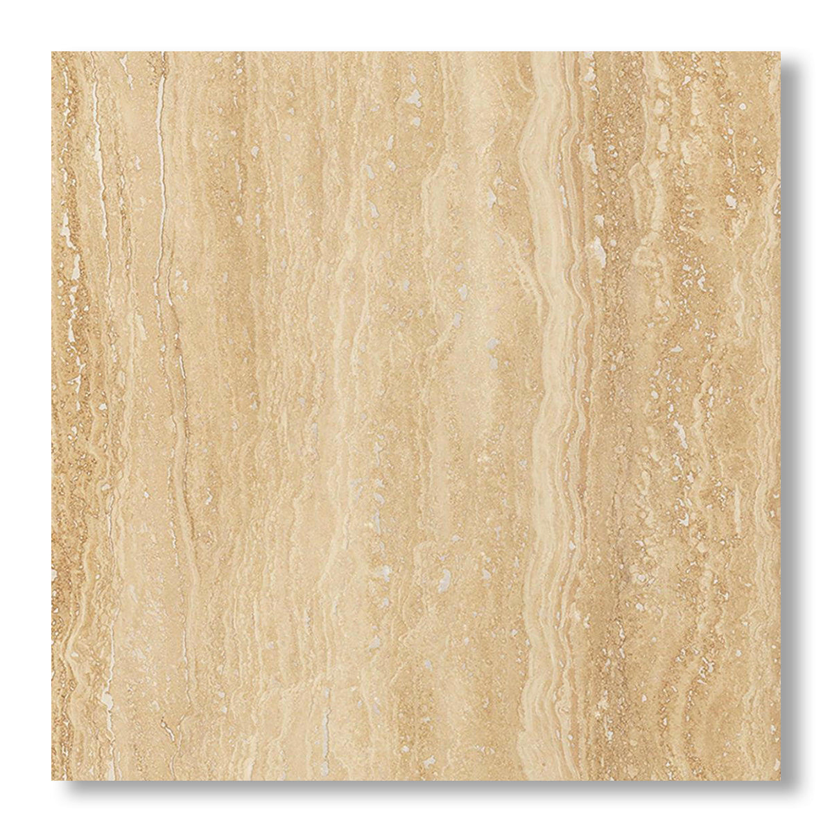 24x24 Ivory Travertine Vein Cut Filled & Polished Tile