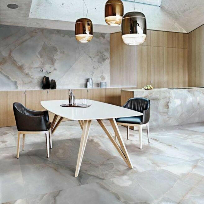 24x24 Maroona Bleu Matte Onyx Look Porcelain Tile 24x24 Maroona Bleu Matte Onyx Look Porcelain Tile - American Tile Depot