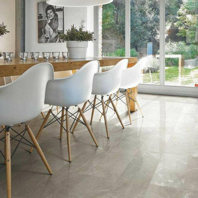 24x24 Marvexa Grey Polished Marble Look Porcelain Tile 24x24 Marvexa Grey Polished Marble Look Porcelain Tile - American Tile Depot