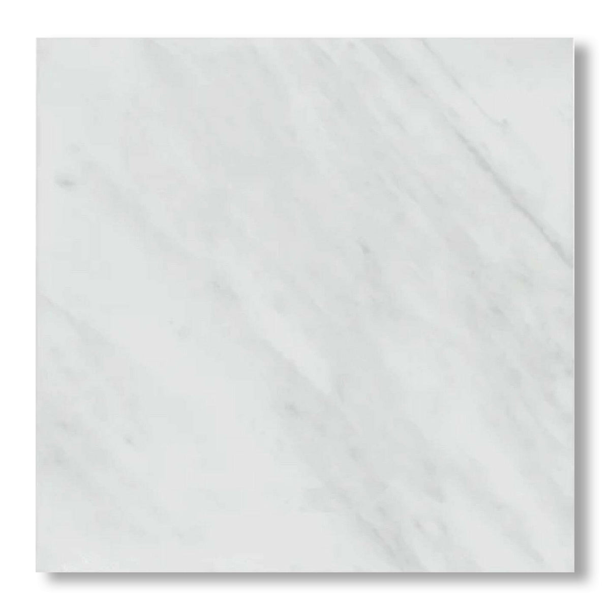 24x24 Oriental White / Asian Statuary Marble Polished Tile - American Tile Depot