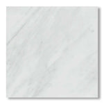 24x24 Oriental White / Asian Statuary Marble Honed Tile - American Tile Depot