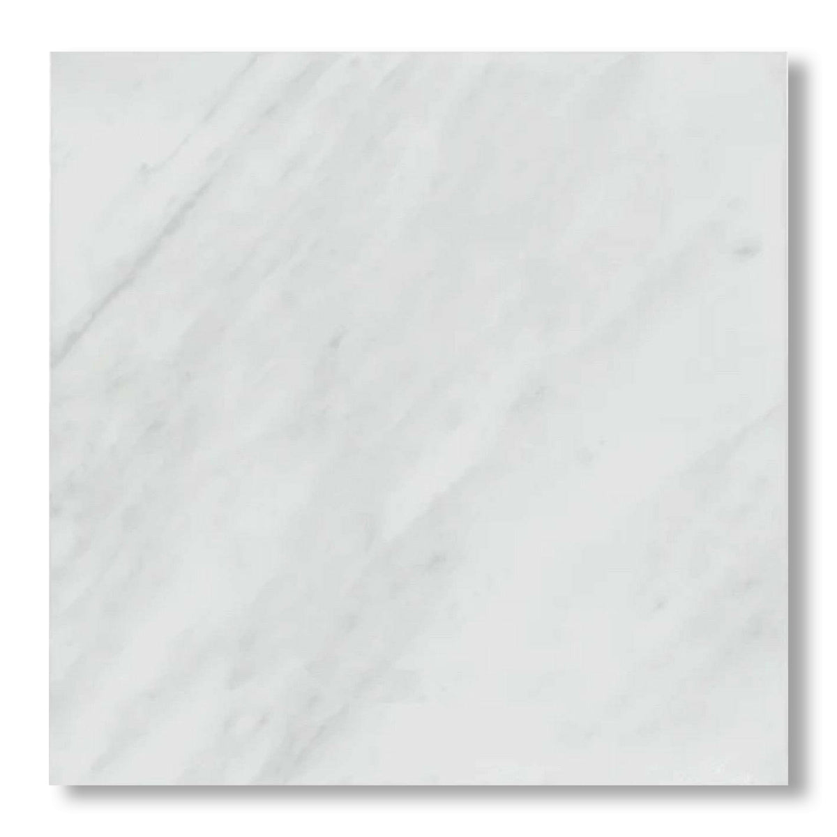 24x24 Oriental White / Asian Statuary Marble Polished Tile - American Tile Depot