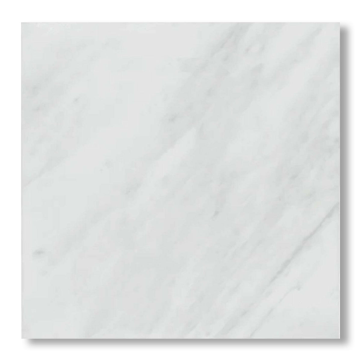 24x24 Oriental White / Asian Statuary Marble Polished Tile - American Tile Depot