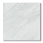 24x24 Oriental White / Asian Statuary Marble Honed Tile - American Tile Depot