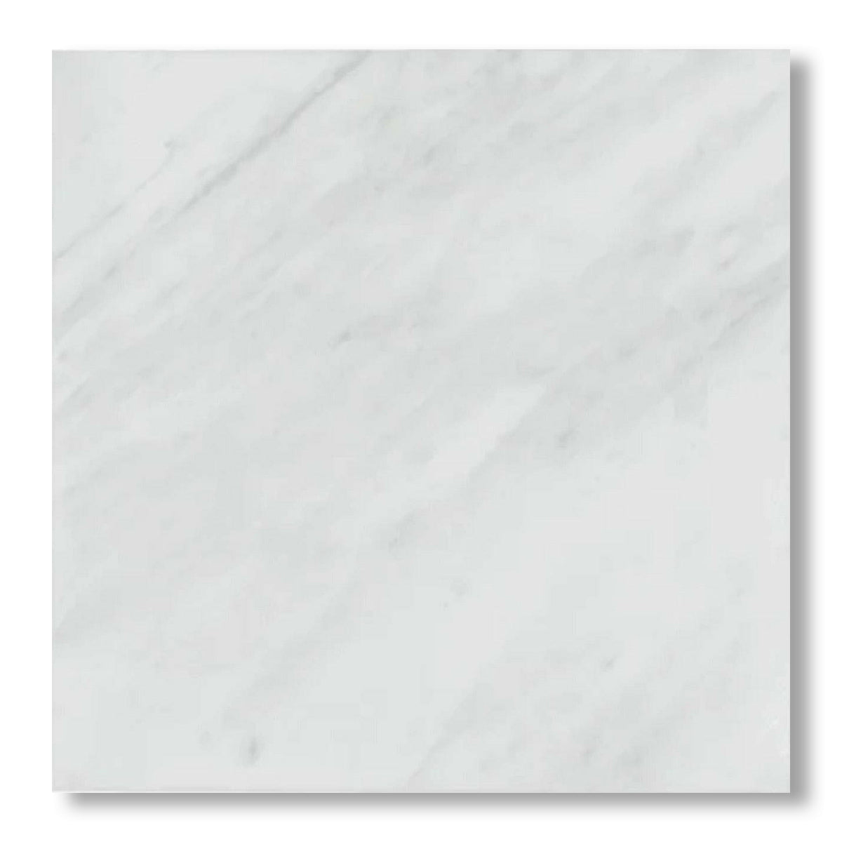 24x24 Oriental White / Asian Statuary Marble Polished Tile - American Tile Depot