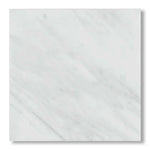 24x24 Oriental White / Asian Statuary Marble Honed Tile - American Tile Depot