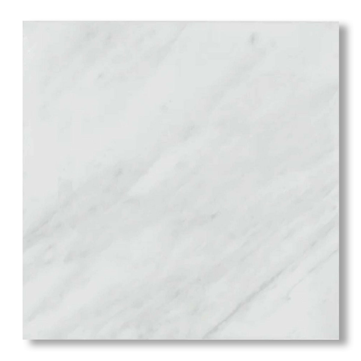 24x24 Oriental White / Asian Statuary Marble Polished Tile - American Tile Depot