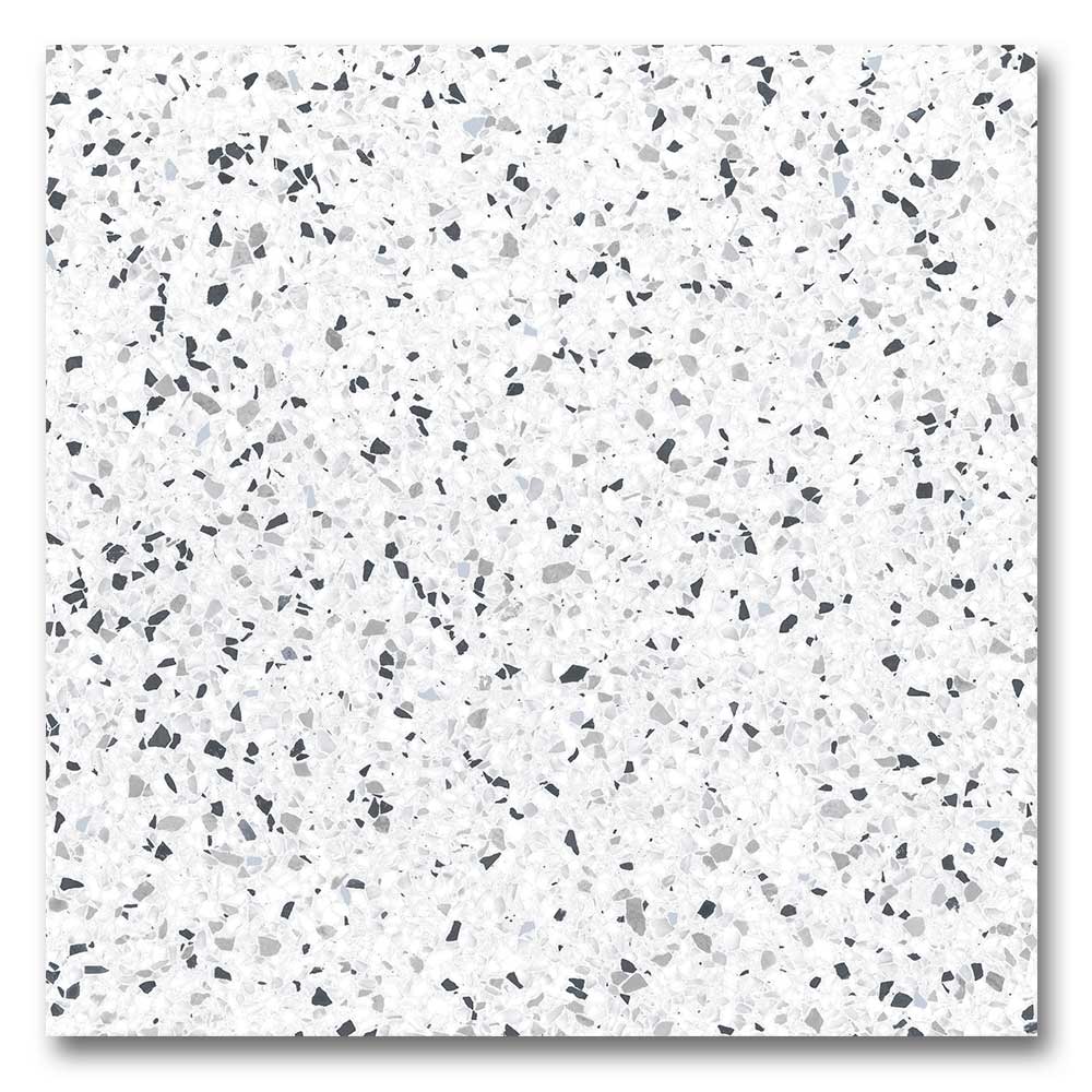 24x24 Tempo Black Matte Terrazzo Look Porcelain Tile