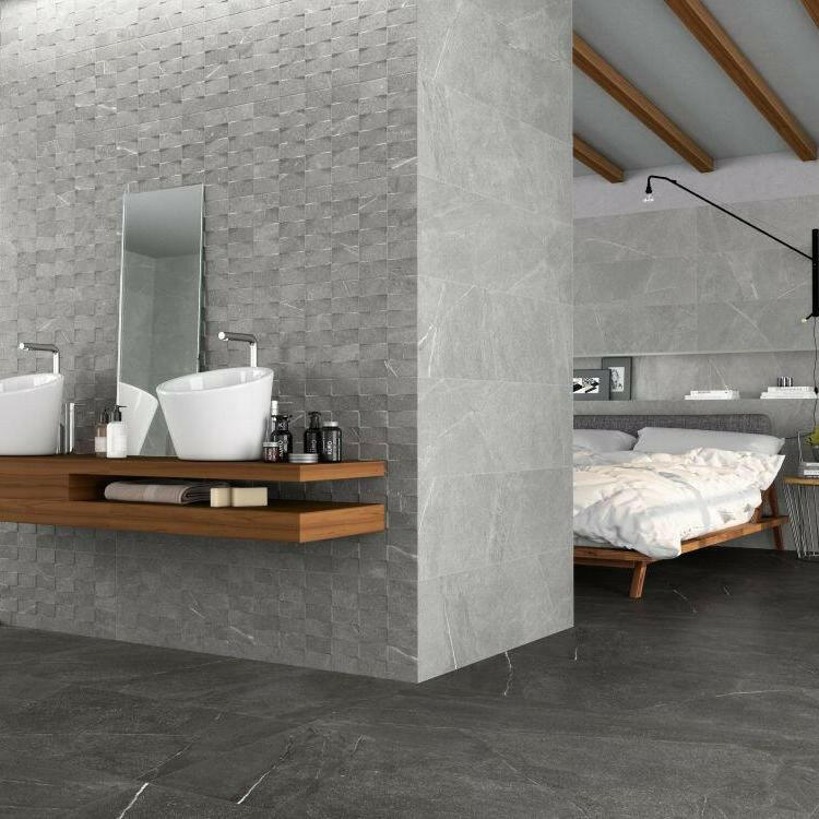 24x24 Trelora Argent Grip Matte Limestone Look Porcelain Tile 24x24 Trelora Argent Grip Matte Limestone Look Porcelain Tile - American Tile Depot