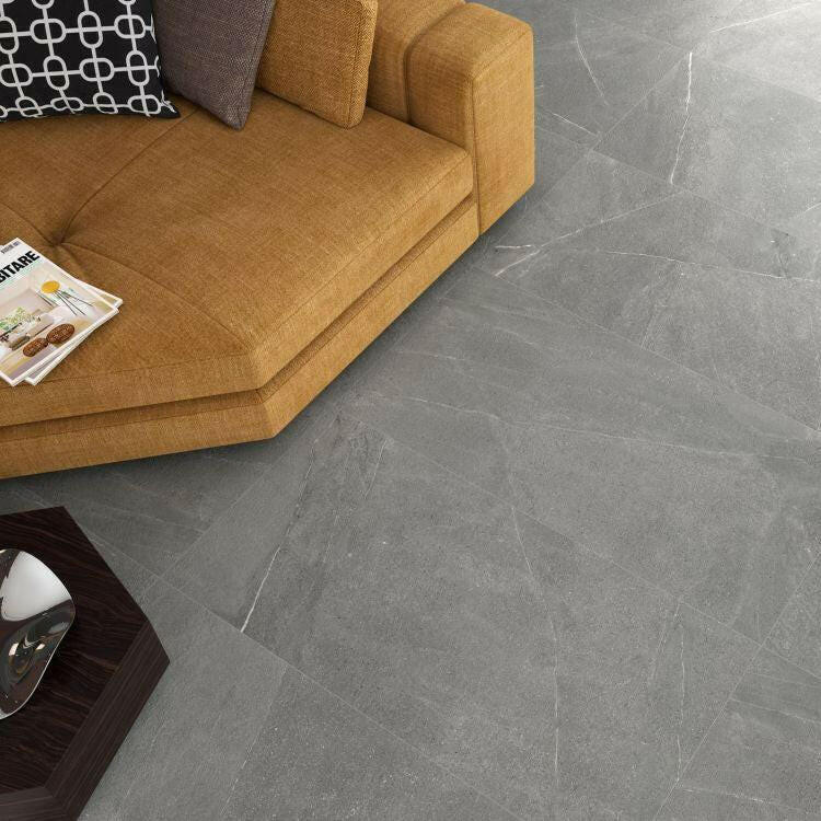 24x24 Trelora Argent Grip Matte Limestone Look Porcelain Tile 24x24 Trelora Argent Grip Matte Limestone Look Porcelain Tile - American Tile Depot