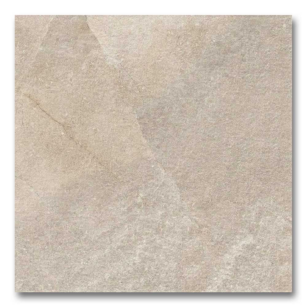 24x24 True Mild Grey Matte Stone Look Porcelain Paver