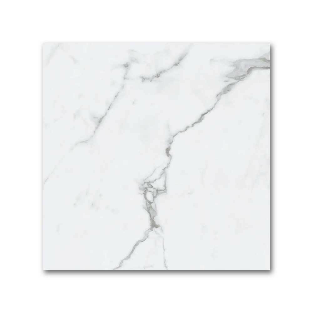 24x24 Claro Venato White Marble Look Glossy Porcelain Tile-American Tile Depot