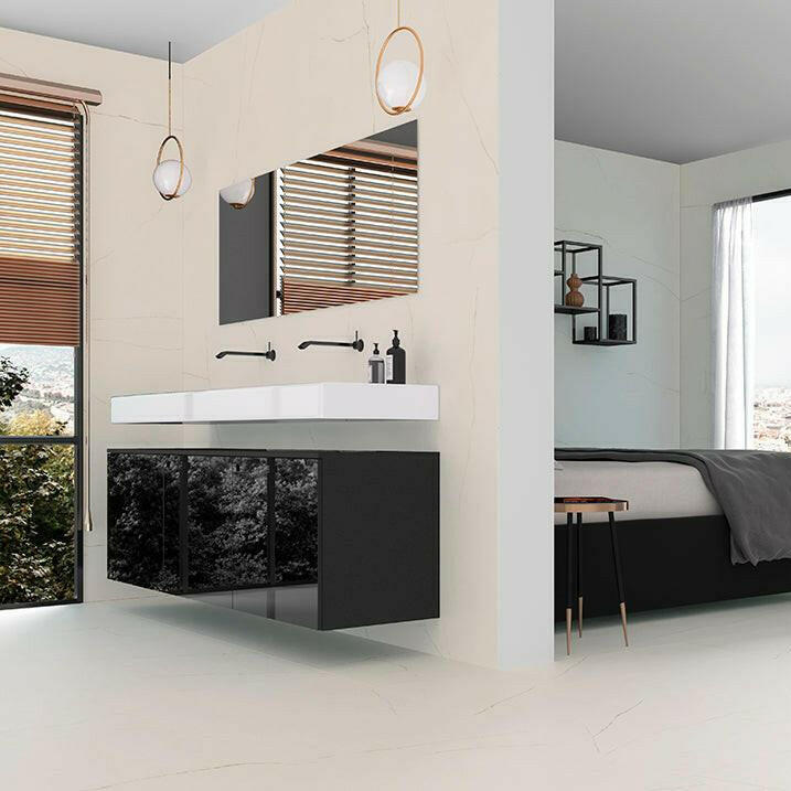 24x24 Marmo Marfil Matte Marble Look Porcelain Tile-American Tile Depot