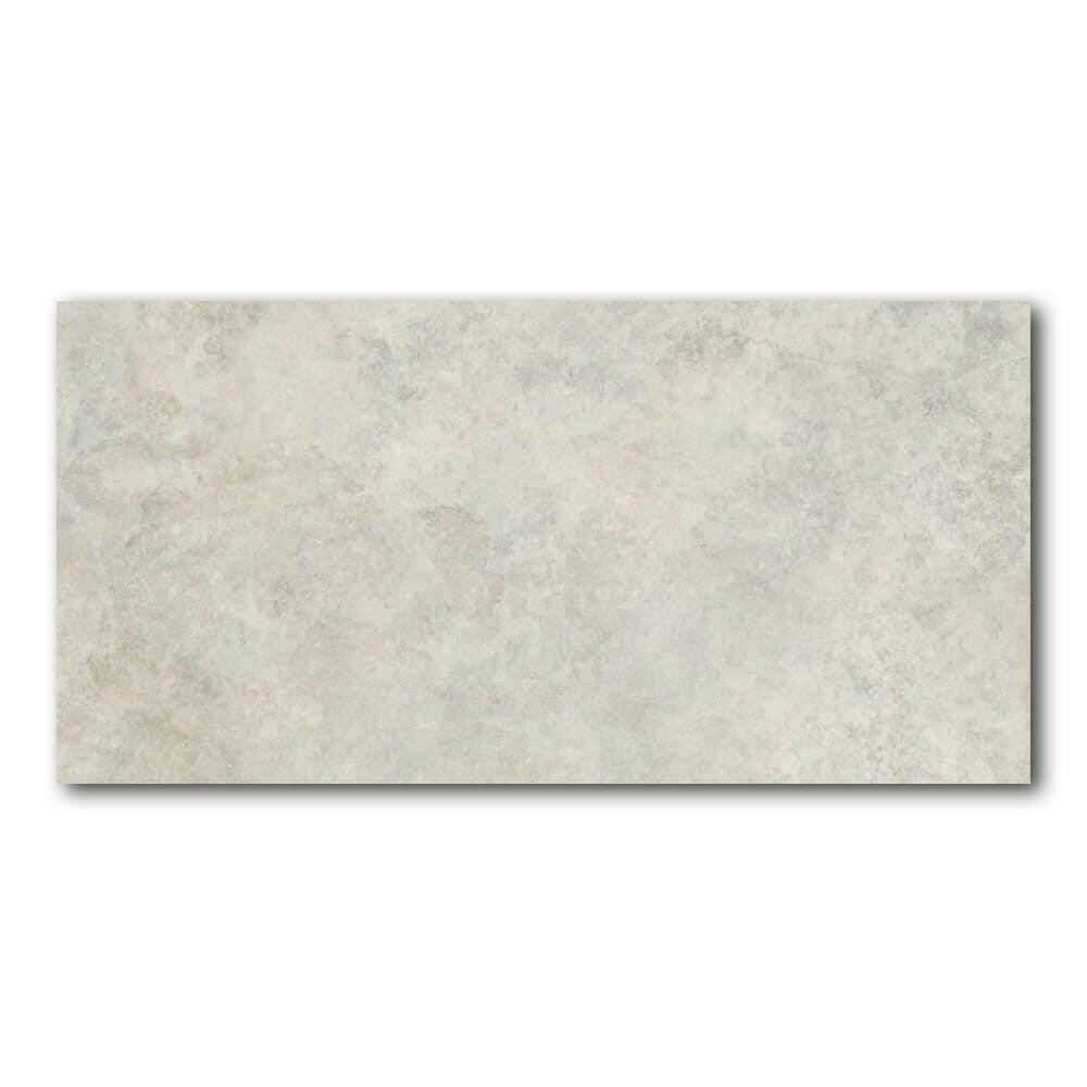 24x48 Zenvora Grey Matte Limestone Look Porcelain Tile