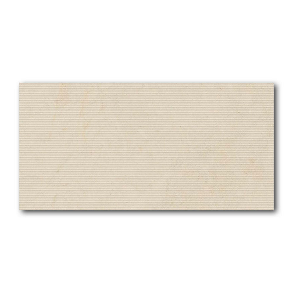 24x48 Teknova Crema Cannette Matte Limestone Look Porcelain Wall Tile