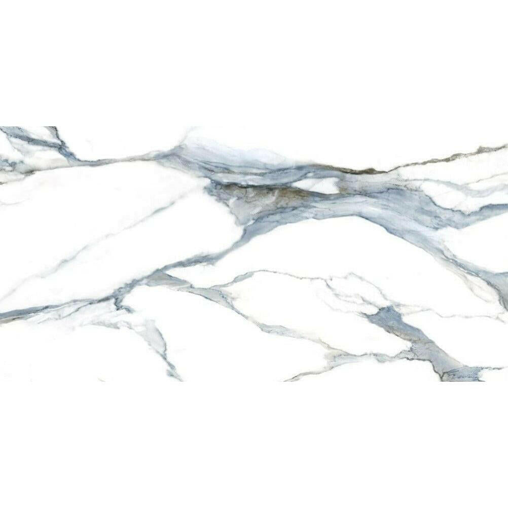 24x48 Calacatta Lorvex Acqua Polished Marble Look Porcelain Tile 24x48 Calacatta Lorvex Acqua Polished Marble Look Porcelain Tile - American Tile Depot