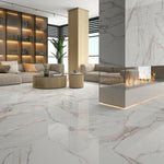 24x48 Calacatta Lorvex Pink Polished Marble Look Porcelain Tile 24x48 Calacatta Lorvex Pink Polished Marble Look Porcelain Tile - American Tile Depot