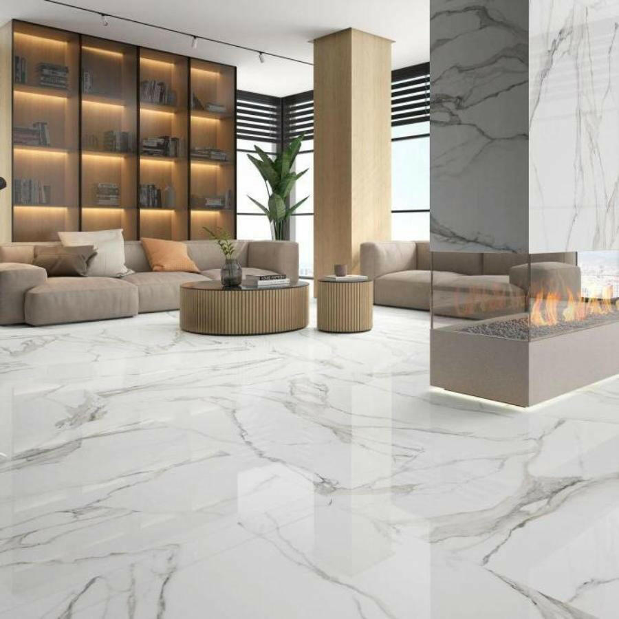 24x48 Calacatta Lorvex Topo Polished Marble Look Porcelain Tile 24x48 Calacatta Lorvex Topo Polished Marble Look Porcelain Tile - American Tile Depot