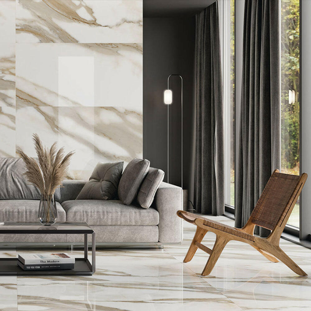 24x48 Calacatta Natural Matte Marble Look Porcelain Tile 24x48 Calacatta Natural Matte Marble Look Porcelain Tile - American Tile Depot