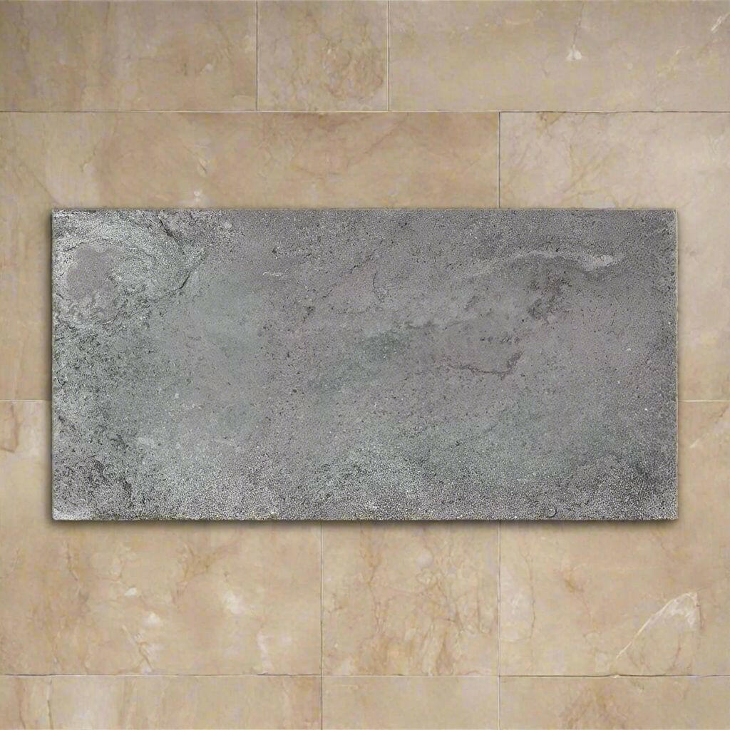 24x48 Chamonix Dark Gray Matte Limestone Look Porcelain Tile 24x48 Chamonix Dark Gray Matte Limestone Look Porcelain Tile - American Tile Depot