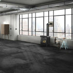 24x48 Chemira Nero Chemiraro Matte Concrete Look Porcelain Tile - American Tile Depot