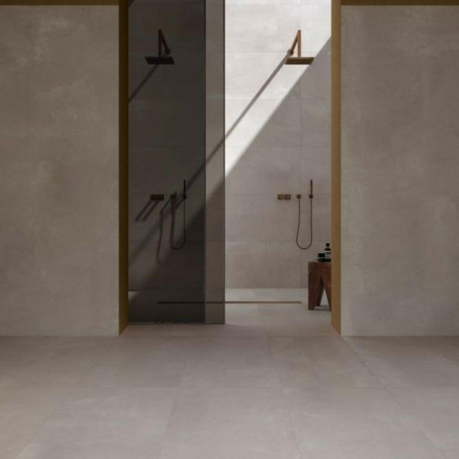 24x48 Fundamenta Ash Matte Concrete Look Porcelain Tile - American Tile Depot