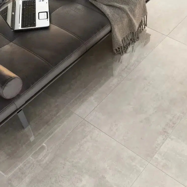 24x48 Glaciera Grey Concrete Look Polished Porcelain Tile 24x48 Glaciera Grey Concrete Look Polished Porcelain Tile - American Tile Depot