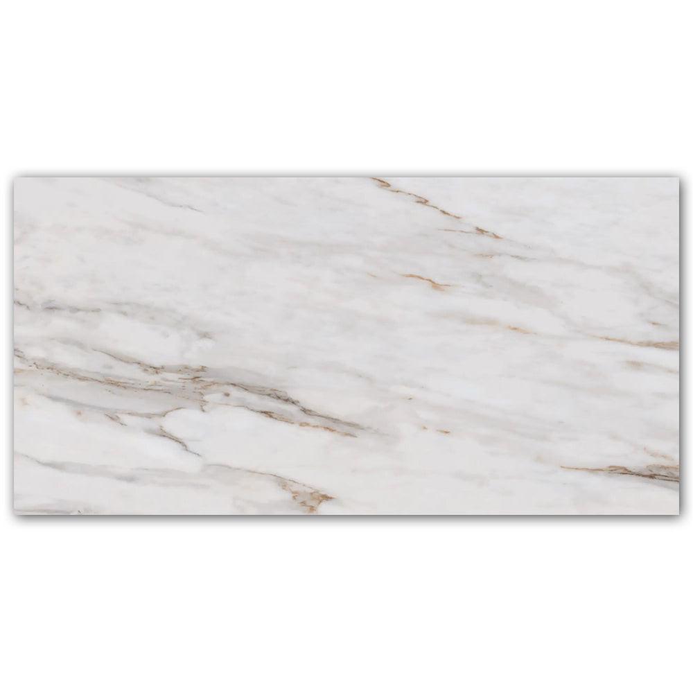 24x48 La Monde Calacatta Gold Polished Marble Look Porcelain Tile 24x48 La Monde Calacatta Gold Polished Marble Look Porcelain Tile - American Tile Depot