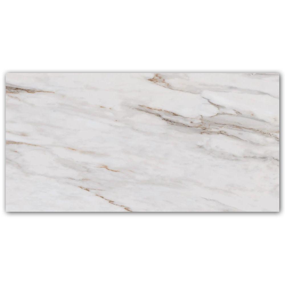 24x48 La Monde Calacatta Gold Polished Marble Look Porcelain Tile 24x48 La Monde Calacatta Gold Polished Marble Look Porcelain Tile - American Tile Depot