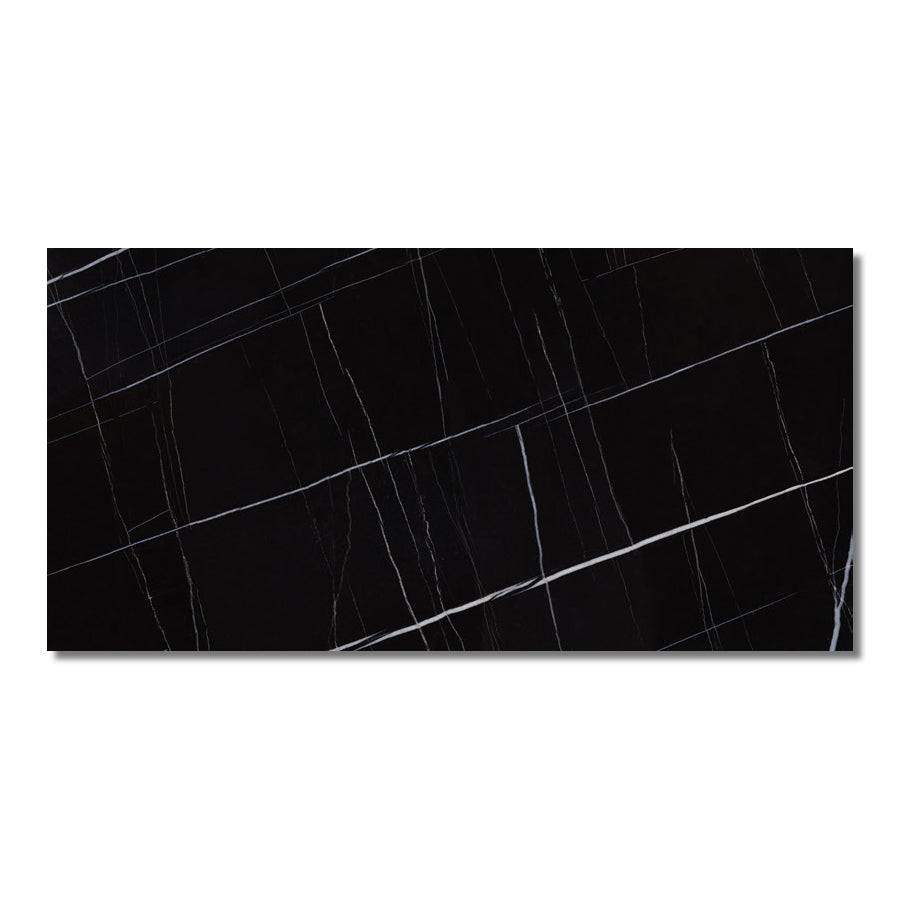 24x48 La Monde Sahara Noir Polished Marble Look Porcelain Tile 24x48 La Monde Sahara Noir Polished Marble Look Porcelain Tile - American Tile Depot