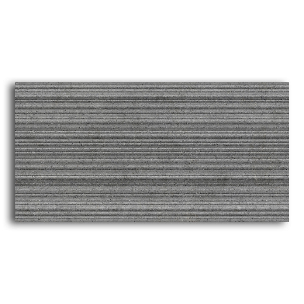 24x48 Limestone Anthracite Structured Porcelain Wall Tile